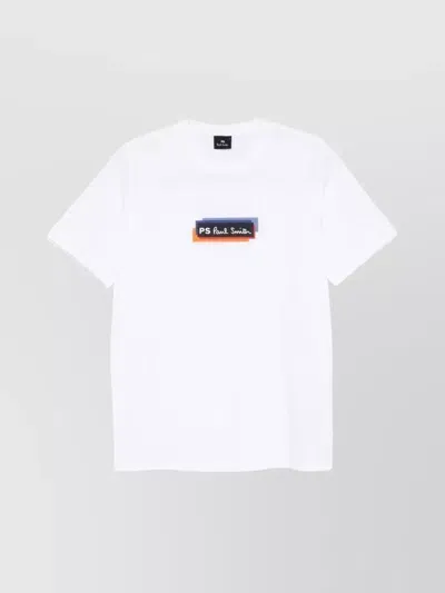 Paul Smith Cotton Logo Crew Neck T-shirt In Weiss