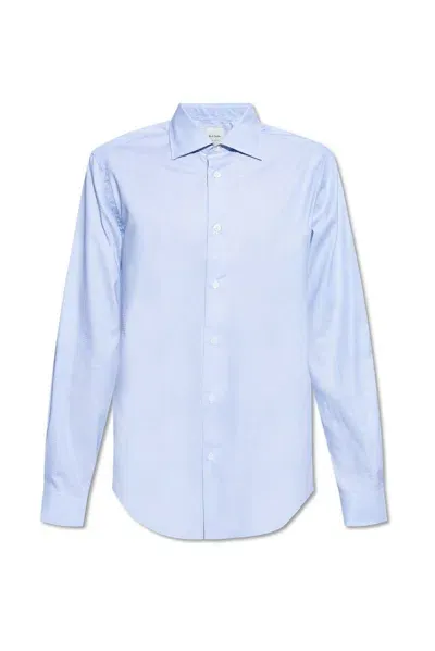 Paul Smith Cotton Shirt In Light Blue