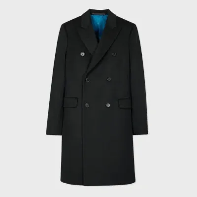 Paul Smith Dark Green Wool-cashmere Blend Double Breasted Overcoat