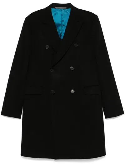 Paul Smith Double-breasted Coat In Black