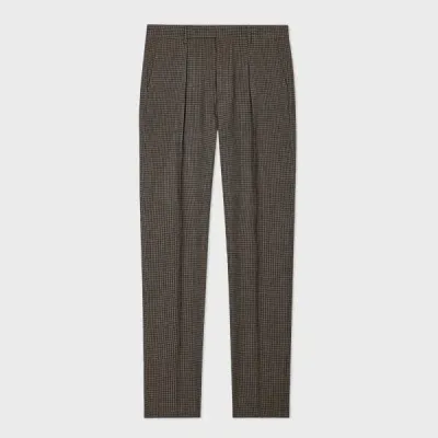 Paul Smith Green Check Tapered-fit Pleated Trousers