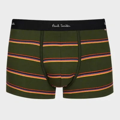 Paul Smith Khaki 'artist Stripe' Boxer Briefs Brown