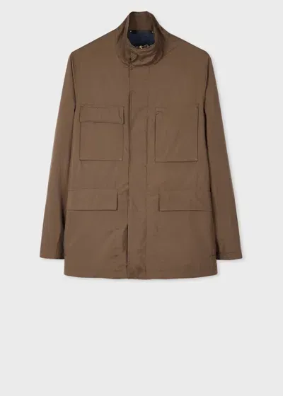 Paul Smith Khaki Two-layer Recycled Polyester-blend Field Jacket Brown