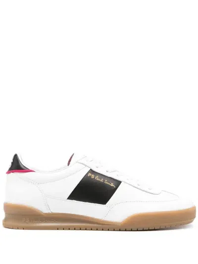 Paul Smith Leather Sneakers In Blanco