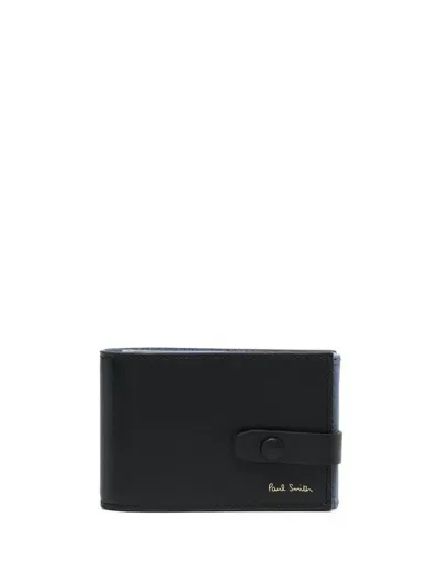 Paul Smith Logo-embossed Leather Wallet In Black