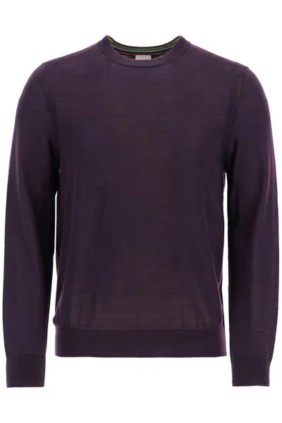 Paul Smith Maglia Leggera In Lana Merino In Purple