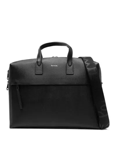 Paul Smith Top Handle Leather Tote Bag In Negro