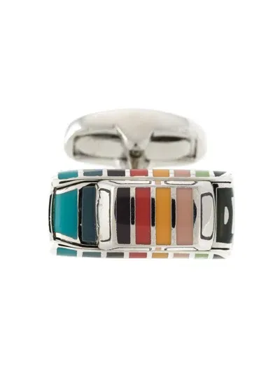 Paul Smith Men Cufflink Mini In Cyclist_stripe