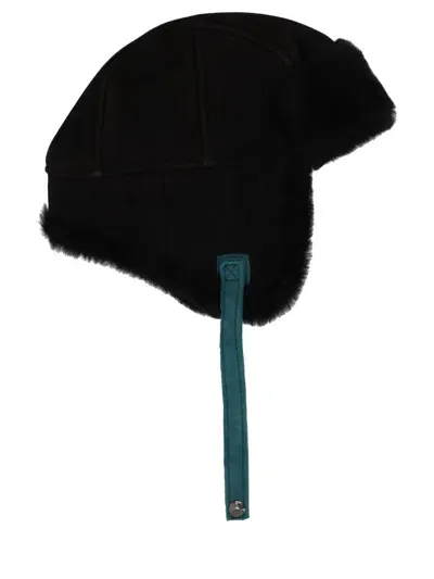 Paul Smith Men Hat Chapka Shearling In Black