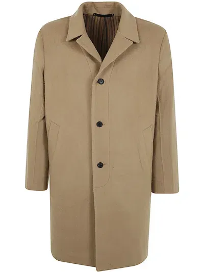 Paul Smith Mens 3btn Overcoat In Brown