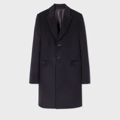 Paul Smith Mens Sb Overcoat In Navy