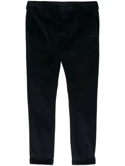 Paul Smith Mid-rise Tapered Trousers In Blue