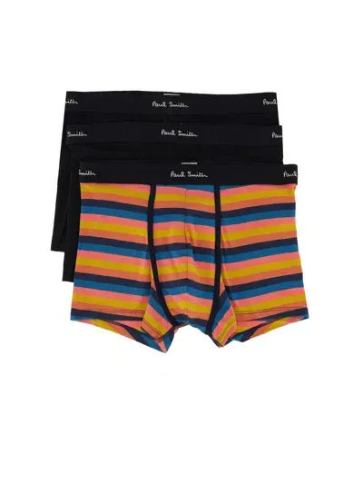 Paul Smith Logo-waistband Boxers (pack Of Three) In Black