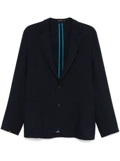 Paul Smith Patch-pocket Wool Blazer In Very Dark Navy