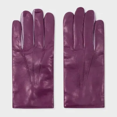 Paul Smith Purple Leather Gloves