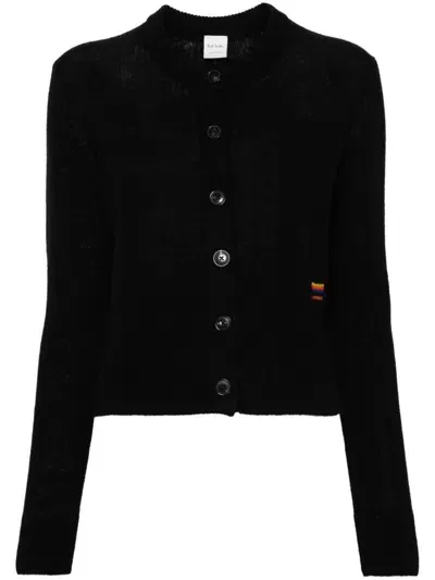 Paul Smith Rainbow-motif Cardigan In Negro