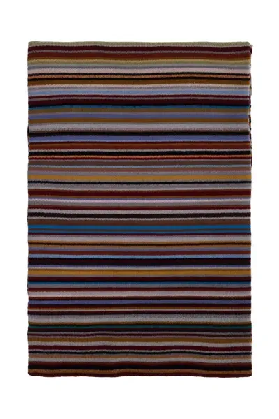 Paul Smith Sciarpa In Lana Vergine Signature Stripe In Multicolor