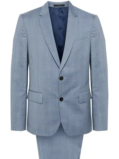 Paul Smith Soho Checked Wool Suit In Blue