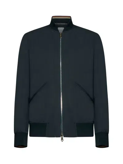 Paul Smith Storm System Bomber Jacket In Blue