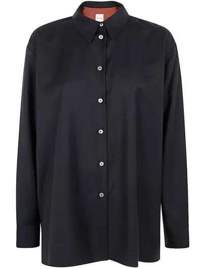 Paul Smith Straight Hem Oversized Shirt In Blue