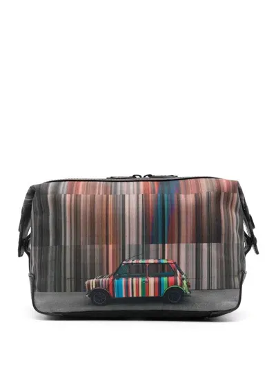 Paul Smith Striped Photograph-print Wash Bag In Printed