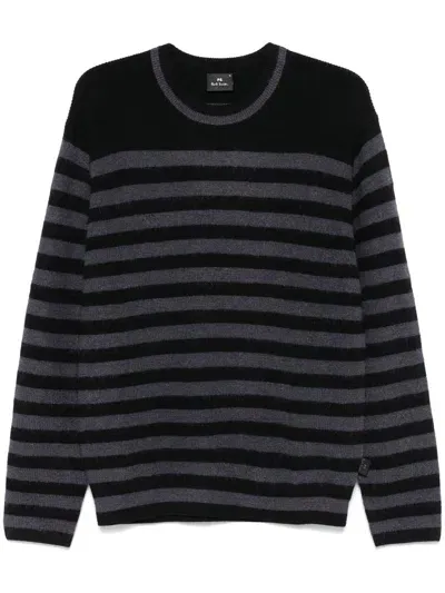 Paul Smith Striped Sweater In Black