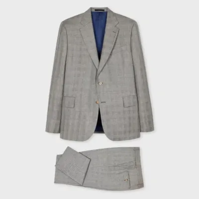 Paul Smith The Brierley - Light Grey Check Wool Suit