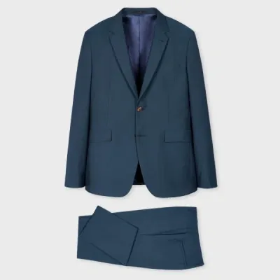 Paul Smith The Kensington - Slim-fit Dark Teal Wool-mohair Suit Blue