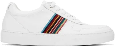 Paul Smith White Leather Fermi Sneakers In 01 Whites