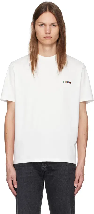 Paul Smith Logo-embroidered Cotton T-shirt In White