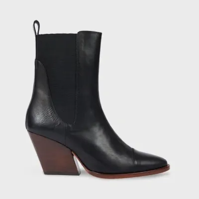 Paul Smith Women's Black Leather 'topaz' Boots