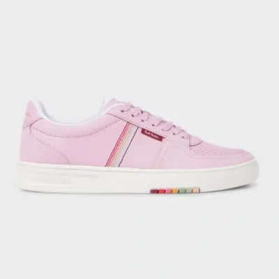 Paul Smith Women's Light Pink Leather 'margate' Trainers Purple