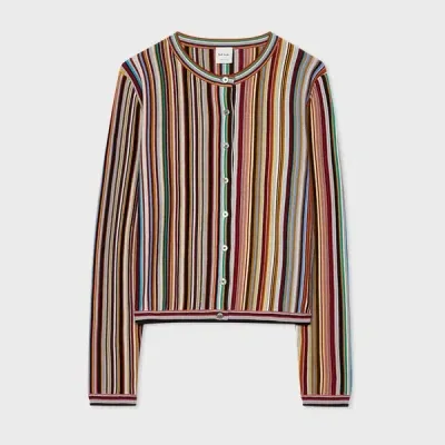 Paul Smith Women's 'signature Stripe' Cardigan Multicolour