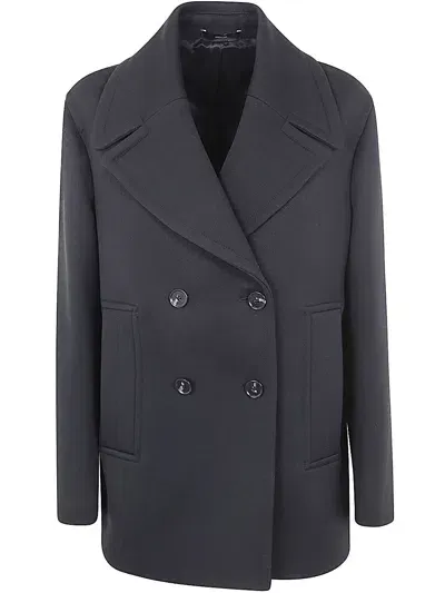 Paul Smith Womens Short Double Breast Coat In Grey