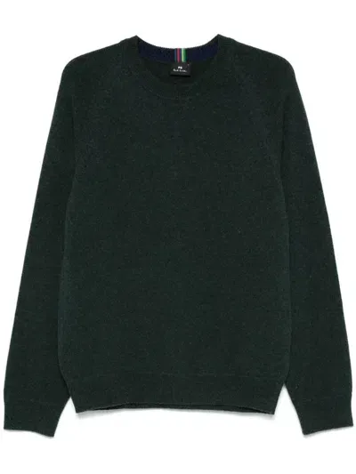 Paul Smith Wool Crewneck Sweater In Green