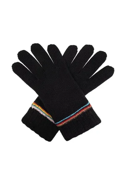 Paul Smith Wool Gloves In Black