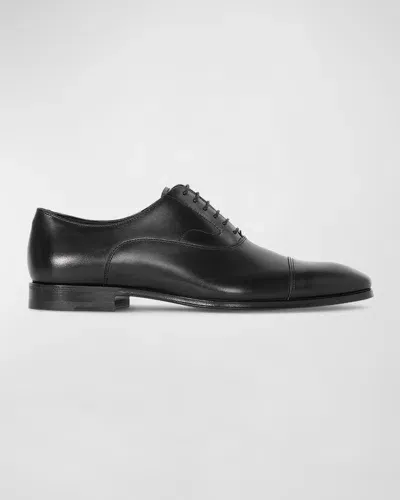 Paul Stuart Men's Cameron Leather Oxfords In Black