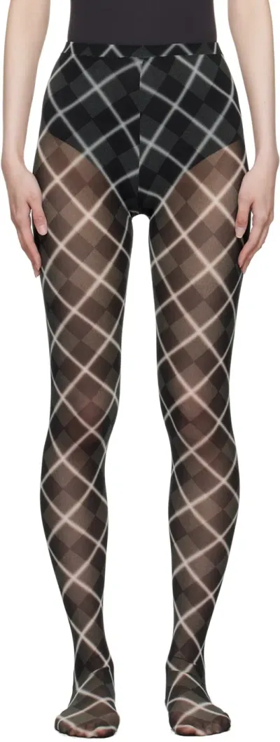 Paula Canovas Del Vas Black Argyle Tights