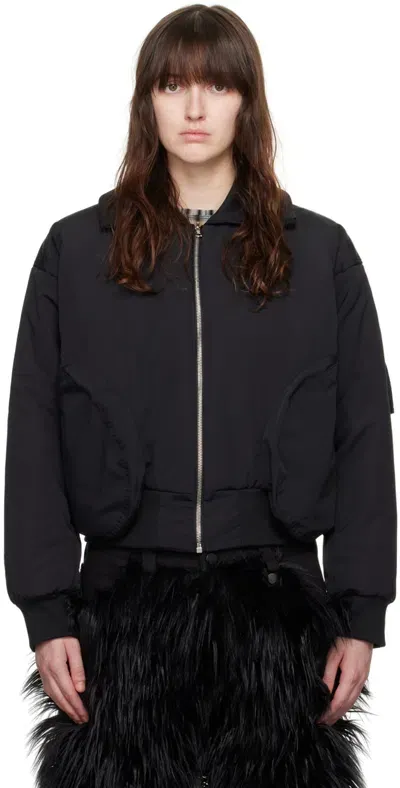 Paula Canovas Del Vas Black Padded Bomber Jacket