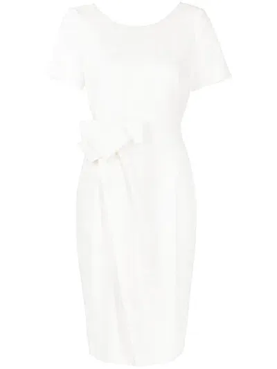 Paule Ka Short-sleeve Pencil Dress In White