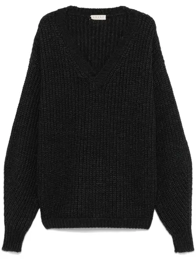 Paura Aliena V-neck Sweater Clothing In 302 Dark Grey