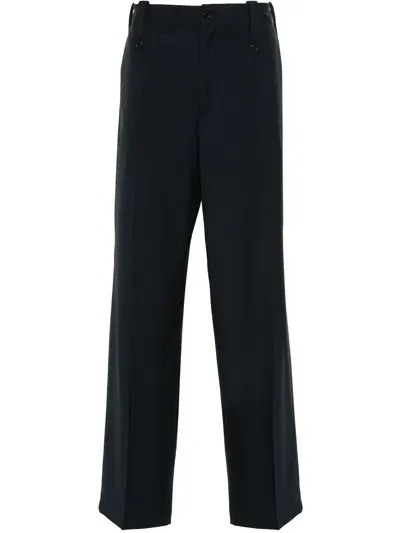 Paura Pressed-crease Straight-leg Trousers In Black