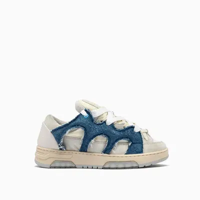 Paura Logo-debossed Low-top Sneakers In Blue