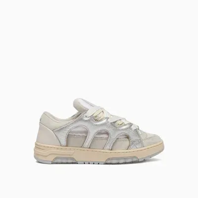 Paura Santha Model 1 Sneakers Laminated Silver In Grey