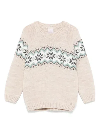 Paz Rodriguez Kids' Fair-isle Sweater In Neutrals