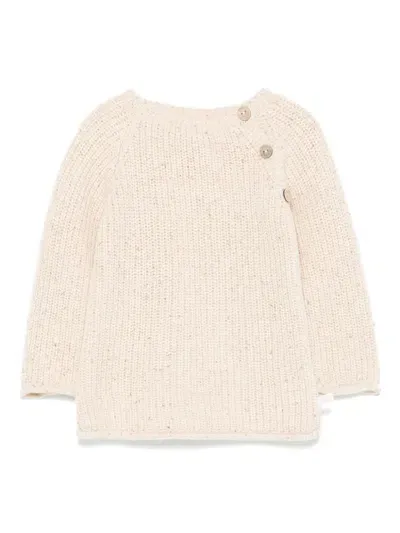 Paz Rodriguez Babies' Speckle-knit Sweater In Neutrals