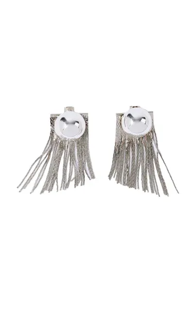 Pearl Octopuss.y Medusa Earrings In Silver