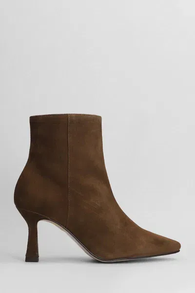 Pedro Miralles High Heels Ankle Boots In Brown