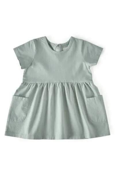 Pehr Babies'  Playground Organic Cotton Dress In Soft Sea