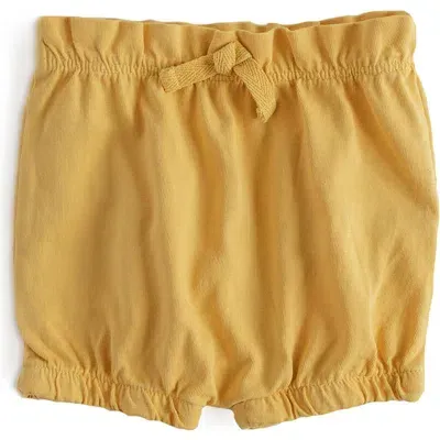 Pehr Babies'  Washed Organic Cotton Shorts In Soft Marigold